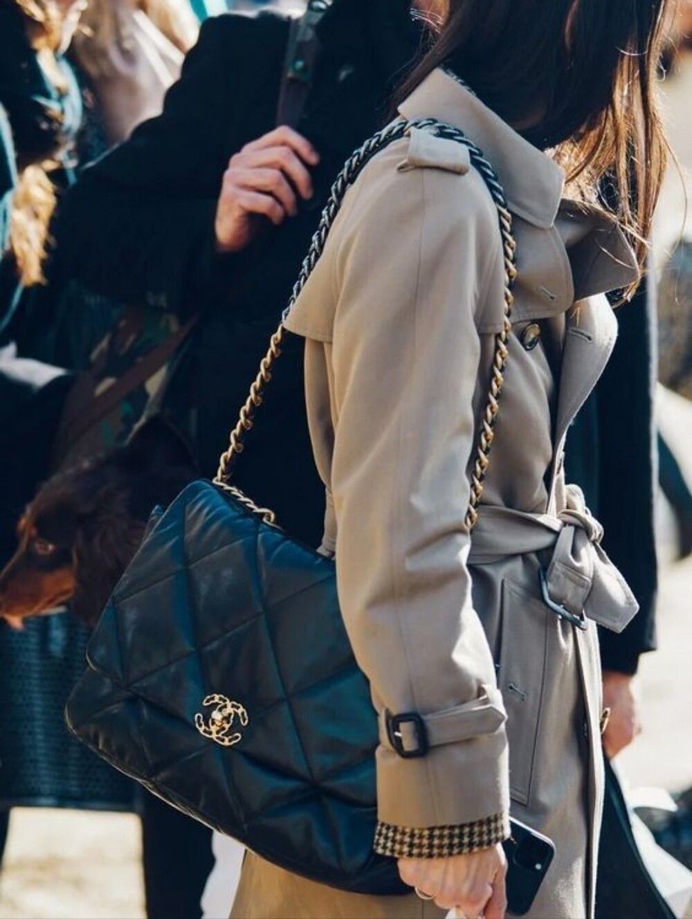 MSRP$8500 LIKE NEW! Chanel Black Quilted Lambskin Leather 19 Large Maxi Flap Bag